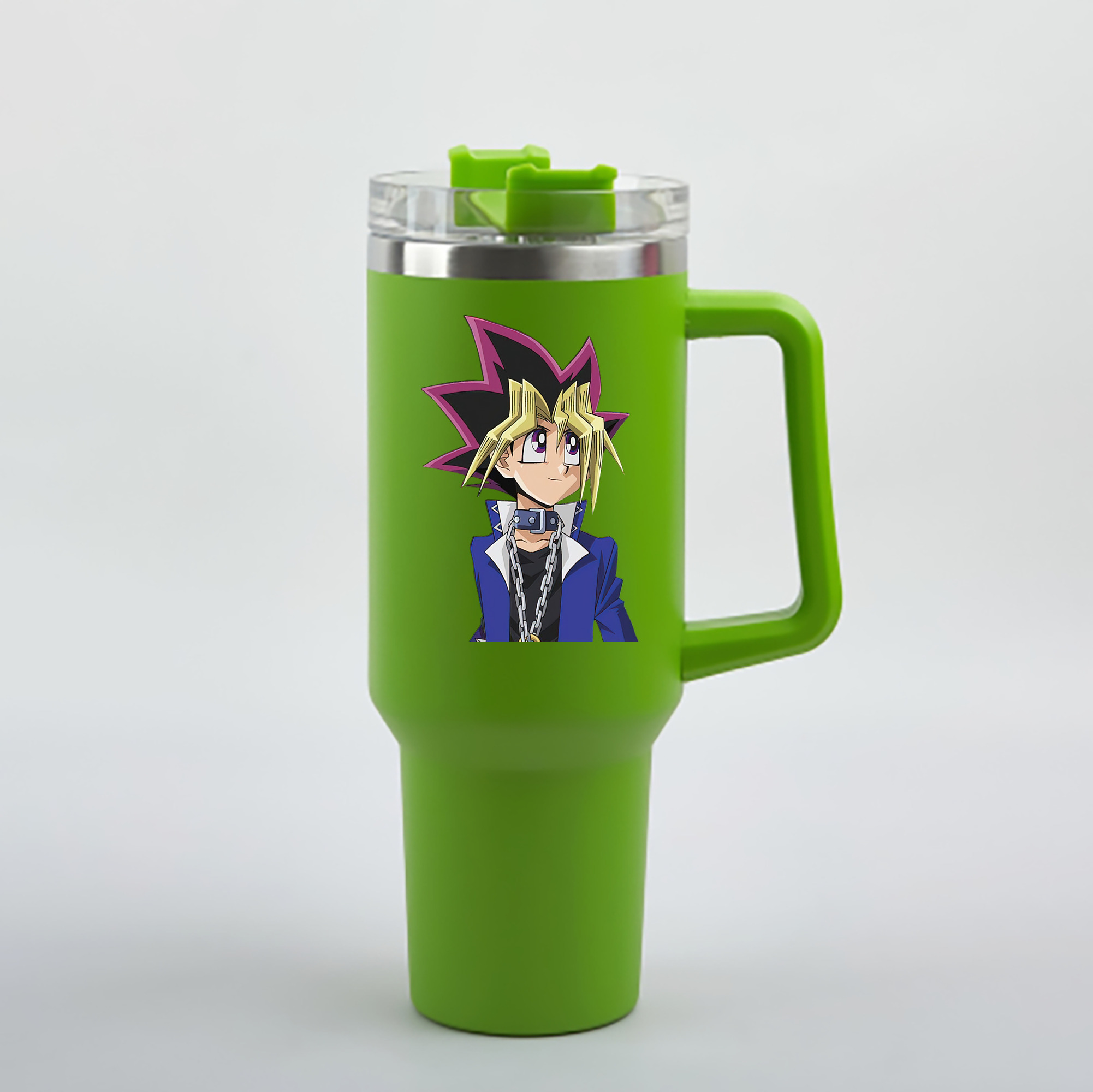 （画像用） 遊☆戯☆王 Yu-Gi-Oh! 1200mL車用タンブラー - クリスタルステッカー（プラスチックストロー付き）